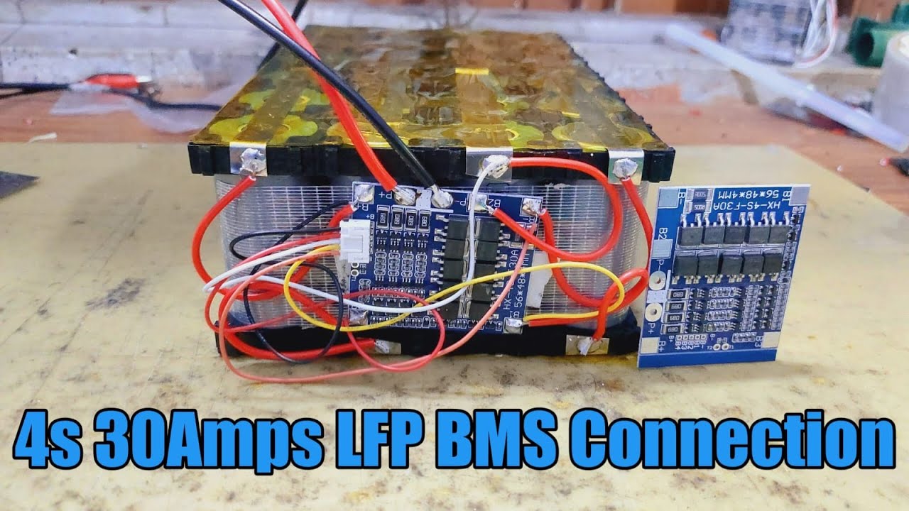 4s 30amps Lithium Phosphet Battery Pack BMS Full Connection Balncer Unit Connection Details