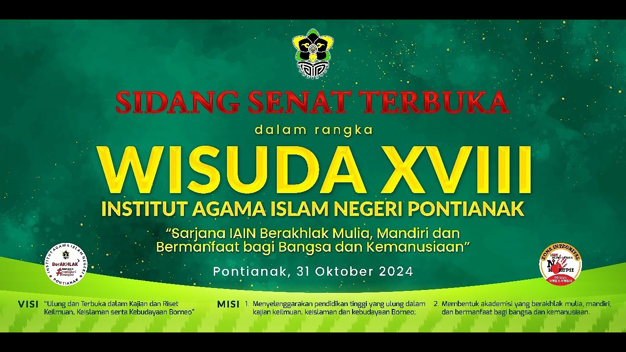 WISUDA KE XVIII IAIN PONTIANAK TAHUN 2024