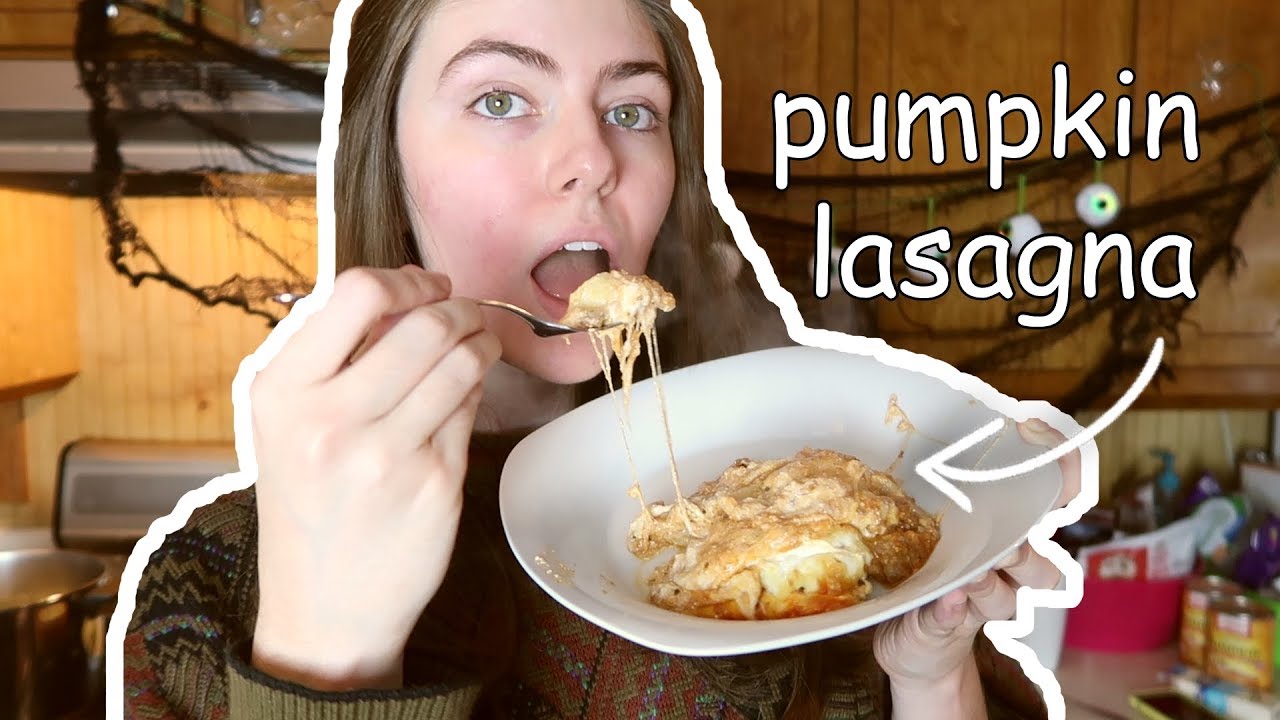 Making Pumpkin Lasagna