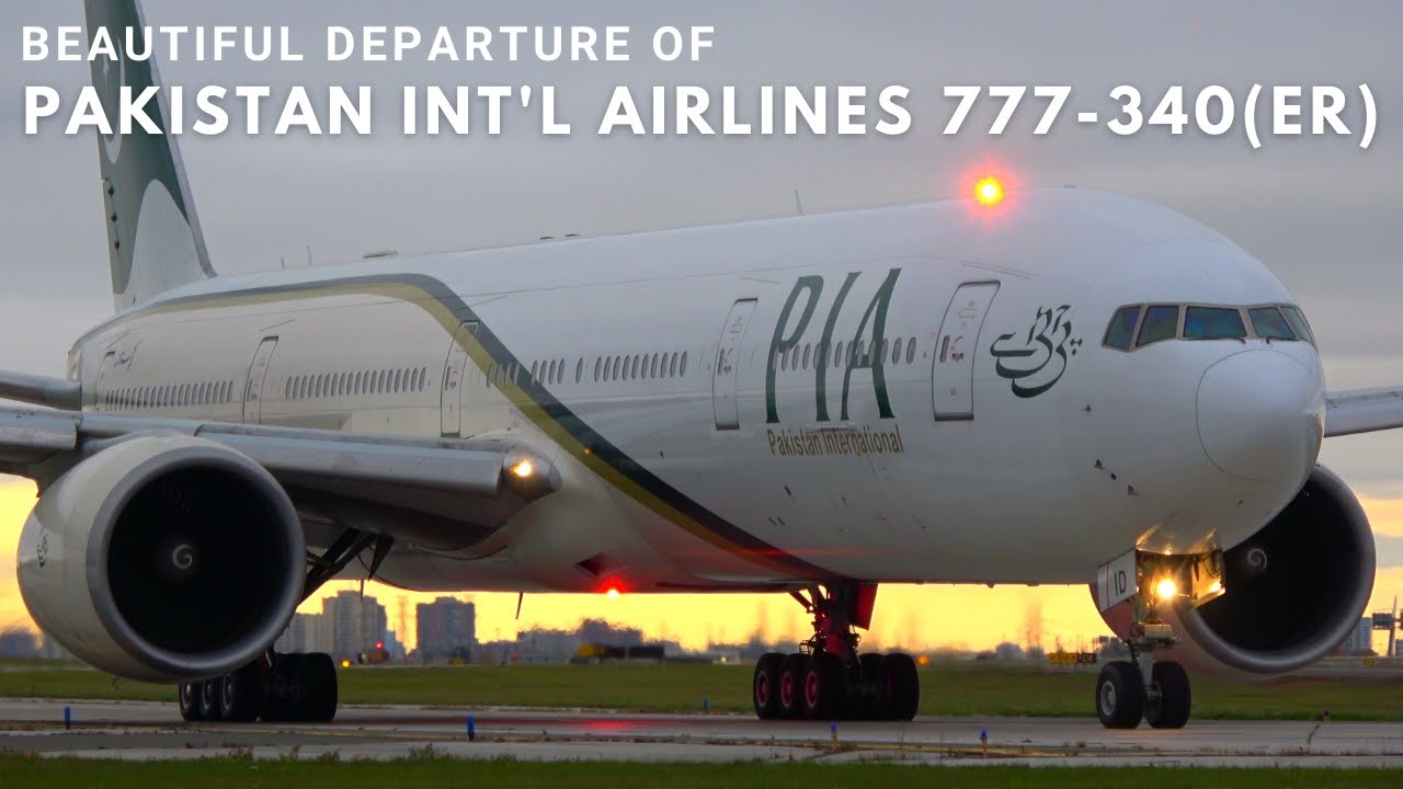 Beautiful Departure Of Pakistan Int'l Airlines 777-340(ER) | AP-BID | Departure From Toronto Pearson