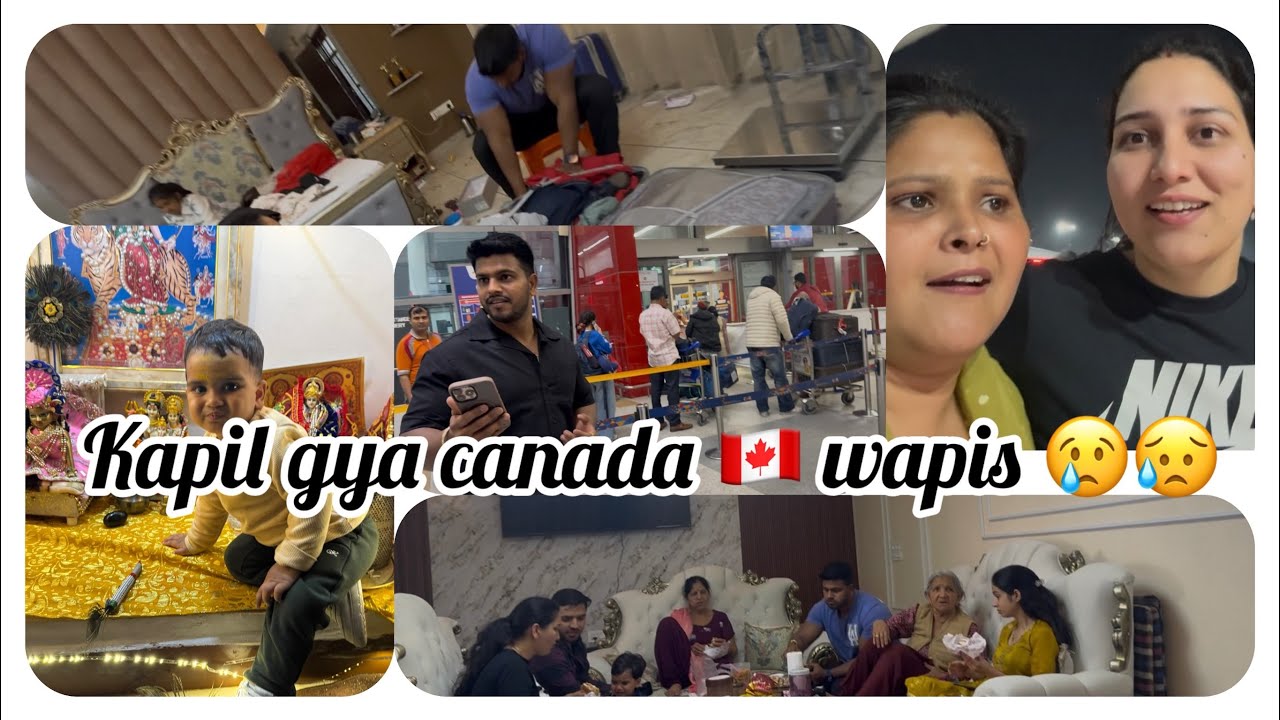 Kitna mushkil hota h apno ko bye bolna 🥹😰😢 Bhai gya canada 🍁 😔 