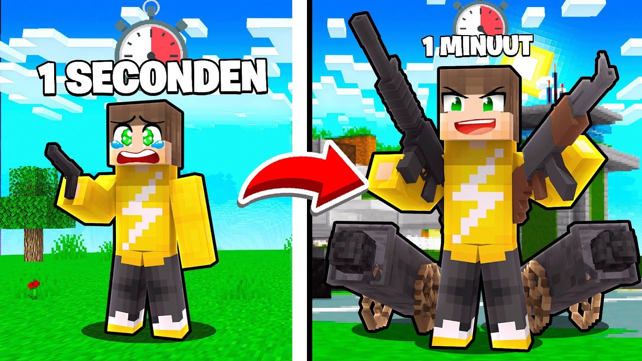 Minecraft Maar Elke Minuut Een Wapen