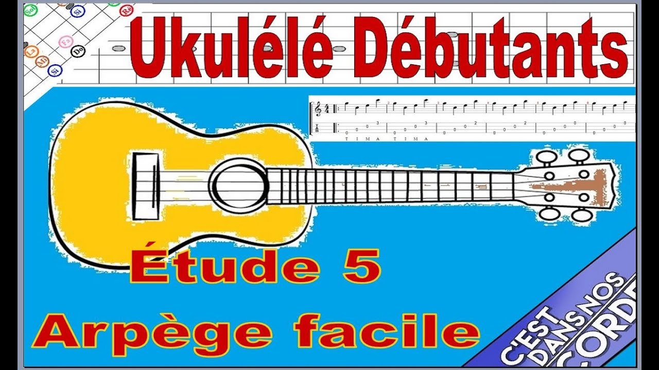 Ukulélé / Arpège facile pour débutant / Étude 5 (Tabs)