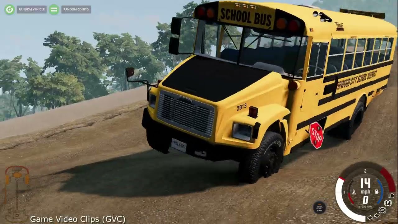 School Bus vs Downhill DESTRUCTION Ramp №2 - BeamNG.drive