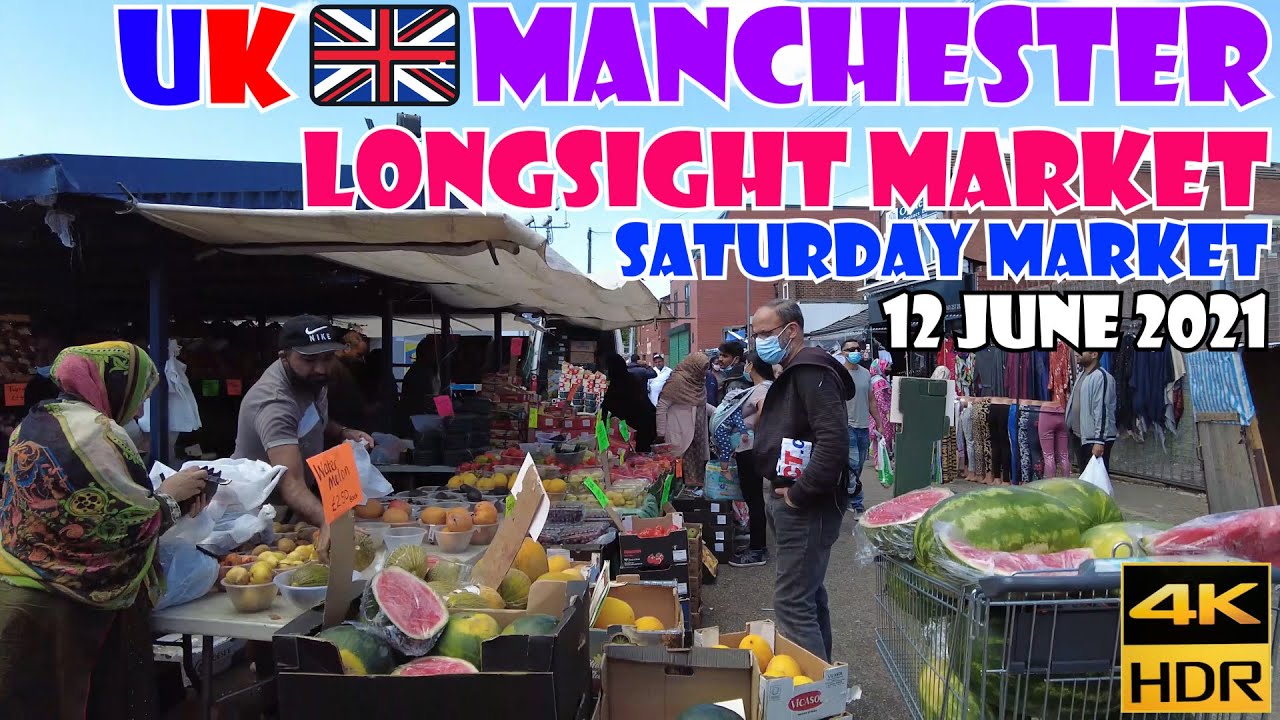 [4K] Manchester Longsight WalkㅣLongsight MarketㅣSaturday Vibeㅣ