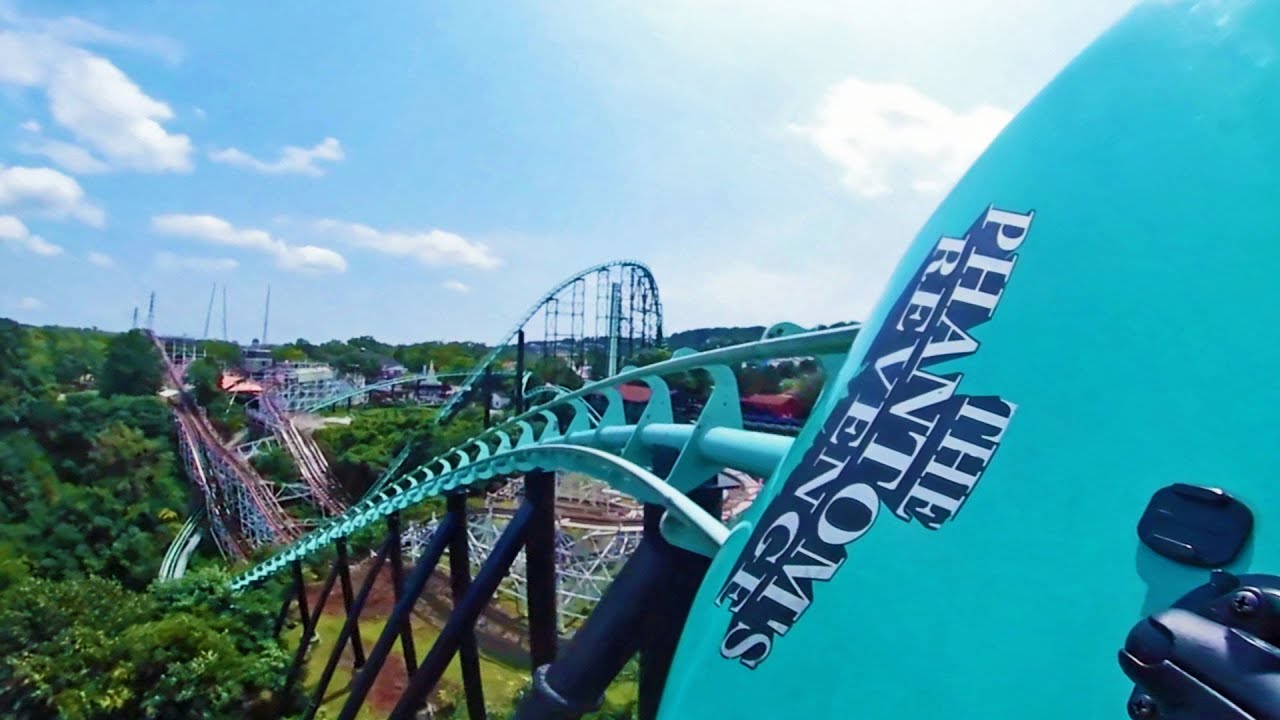 Phantoms Revenge horizon leveled front seat on-ride POV Kennywood