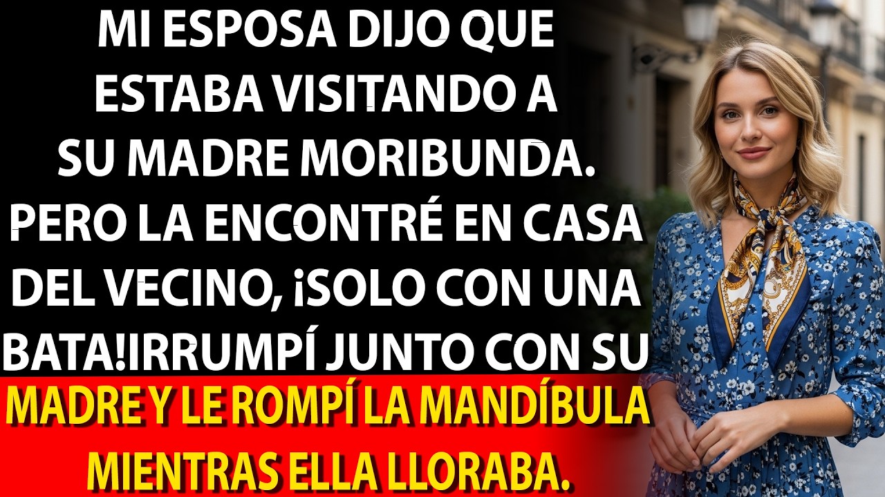 🏥 Mi esposa dijo que visitaba a su madre moribunda, 🚪 hasta que entré con ella