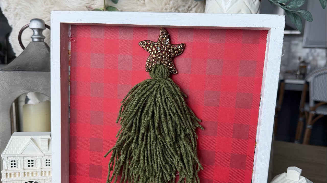 Украшение ёлки ​​из пряжи своими руками 🎄