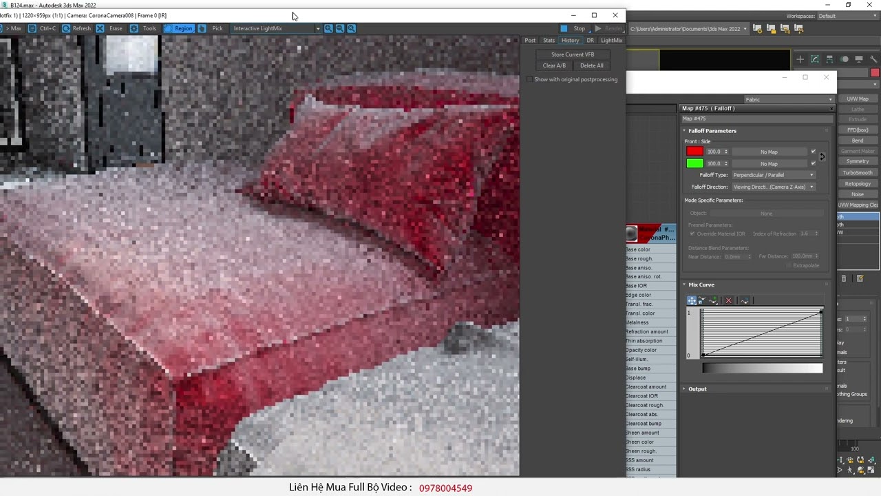 ♛ Hướng Dẫn Làm Vật Liệu Vải Trong Corona Render - Fabric Material Corona Render Tutorial :B:124 .