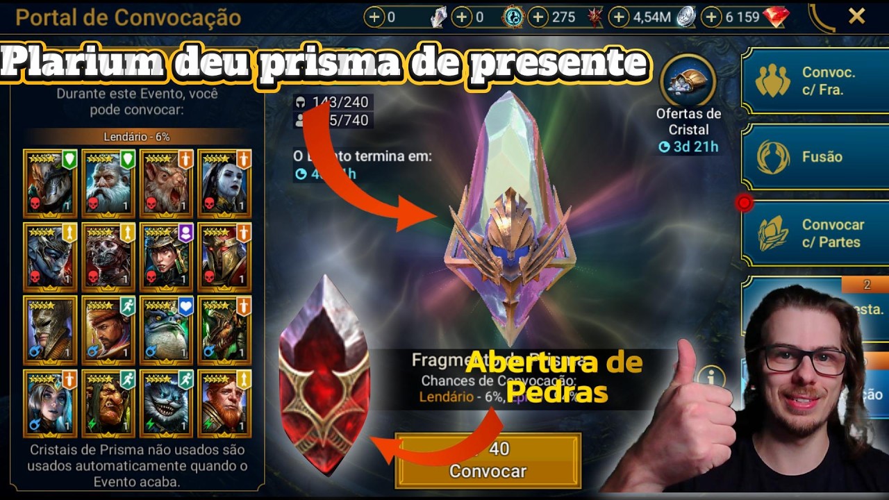 Abrindo 150 pedras da alma - 2x almas + abertura de 2 prismas - Raid Shadow Legends