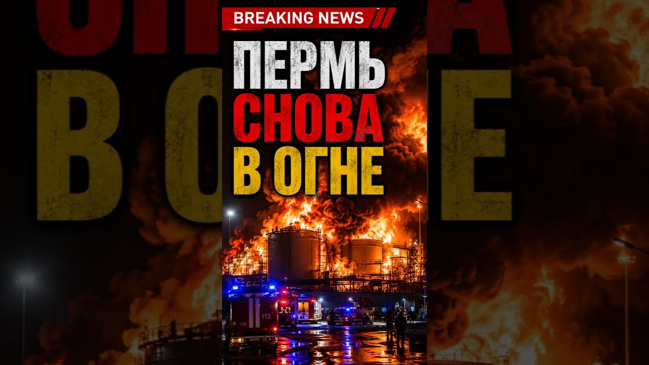 Perm is on fire again after a drone attack!