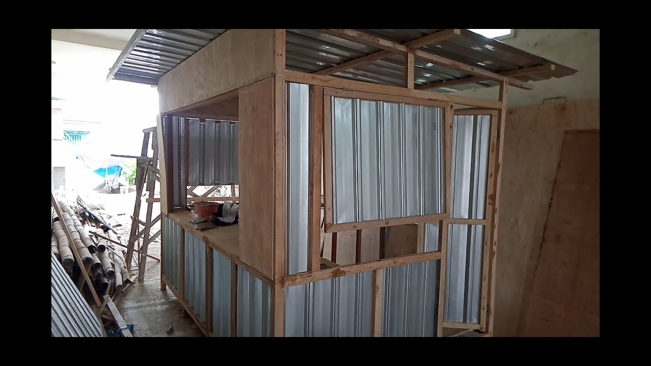 Proses pemasangan dinding booth container (part 2)