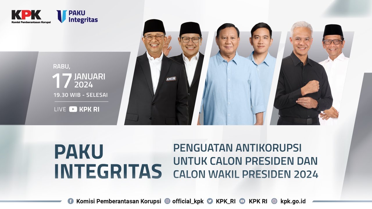PAKU INTEGRITAS CALON PRESIDEN DAN WAKIL PRESIDEN 2024