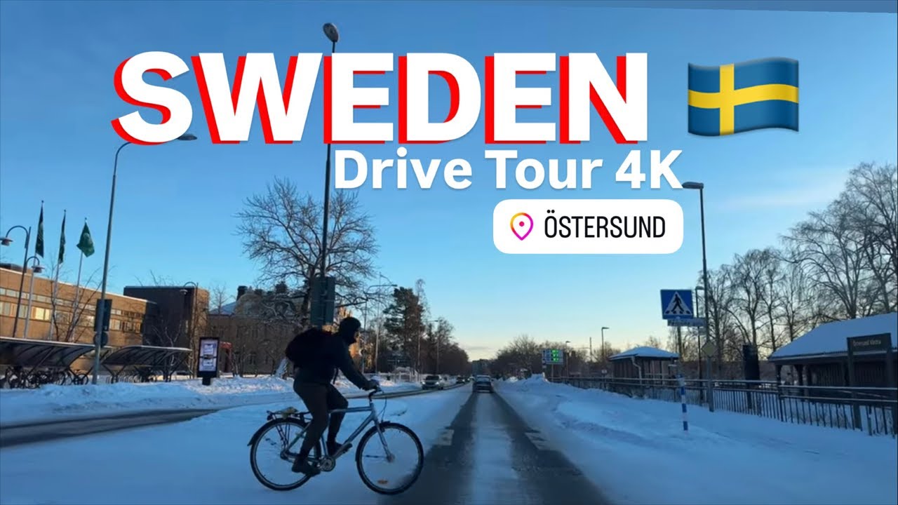 Live CAMERA Swedish City Tour | SWEDEN DRIVE TOUR | -30 Drive Around ÖSTERSUND