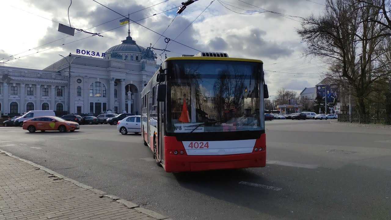По маршруту 8 троллейбуса | Январь, 2022г. | Одесса #Одесскийтранспорт
