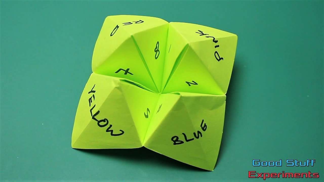 How to Make a Paper Fortune Teller - Chatterbox - Origami