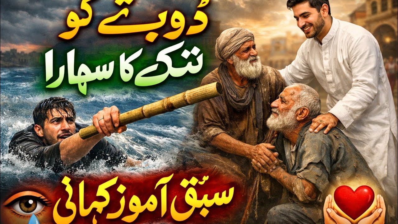 ڈوبتے کو تنکے کا سہارا | Heart Touching Moral Story in Urdu | Sabaq Amoz Purani Kahani