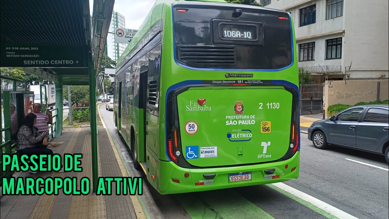 Passeio de Marcopolo Attivi  Mercedes Benz eO500u da Sambaíba - EU EMBARCANDO