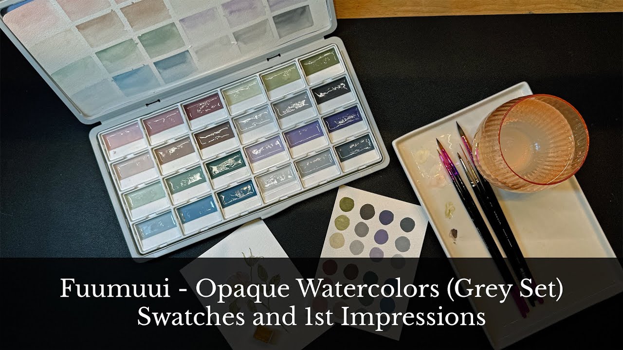 Fuumuui Opaque Watercolors (Grey Set) Swatches, 1st Impressions and a little Artwork