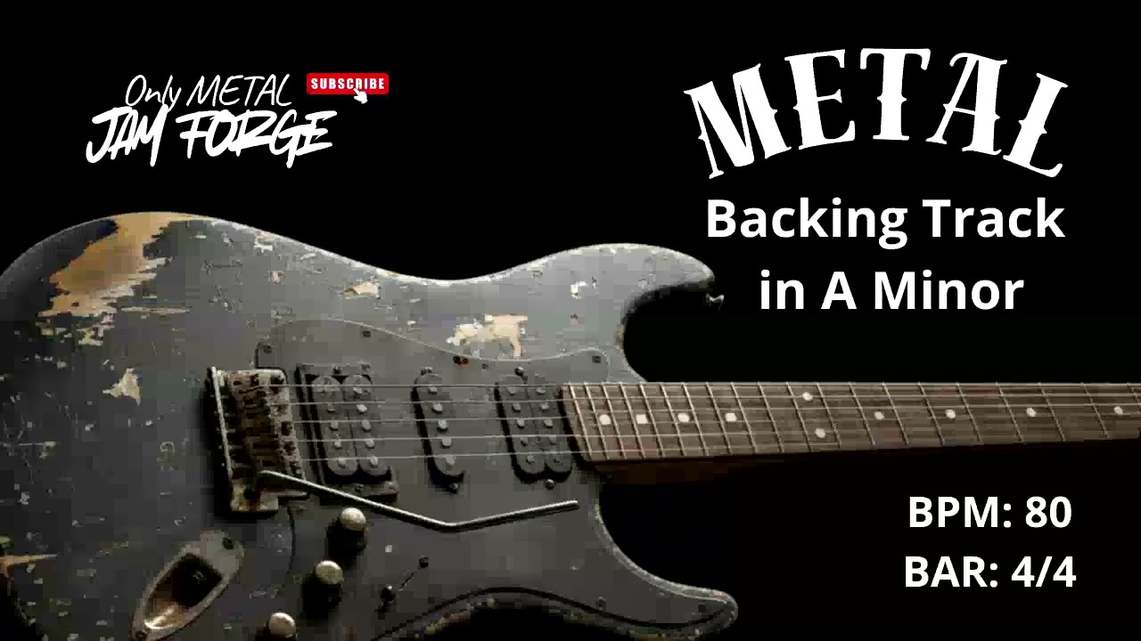 Metal Backing Track in Am 80 BPM - ONLY METAL JAM FORGE