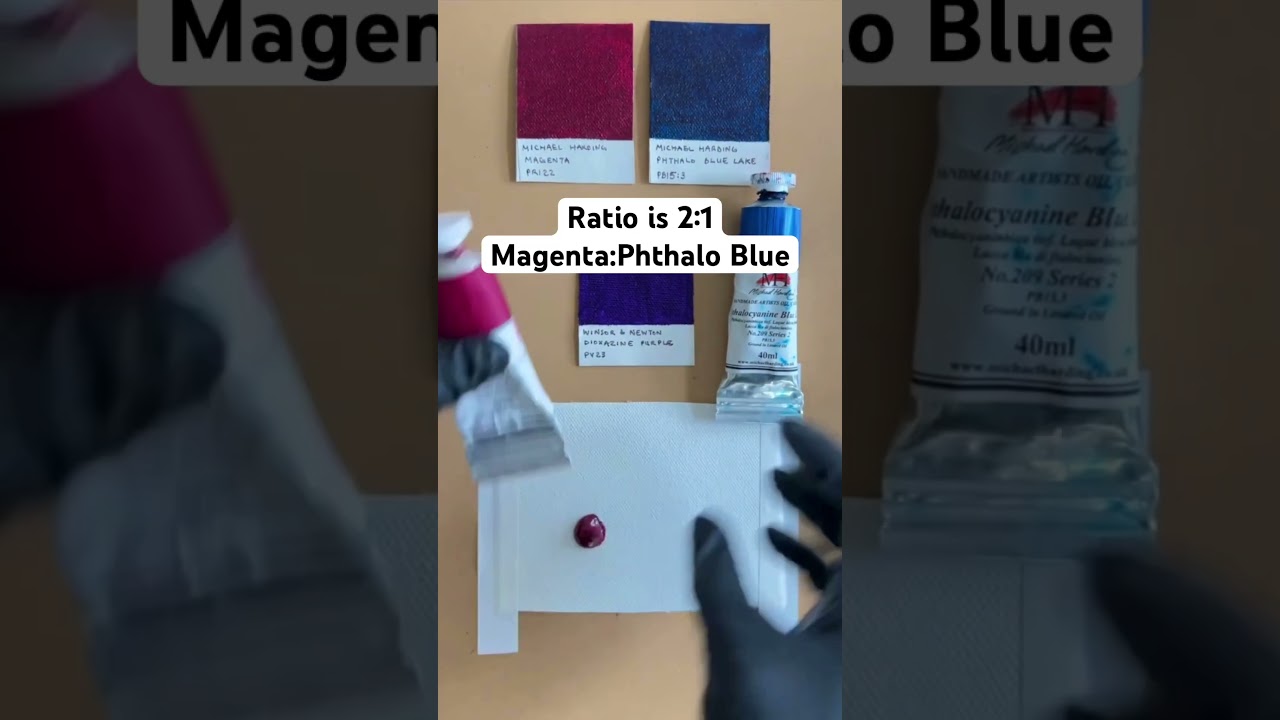 How to Make Dioxazine Purple with Magenta and Phthalo Blue 