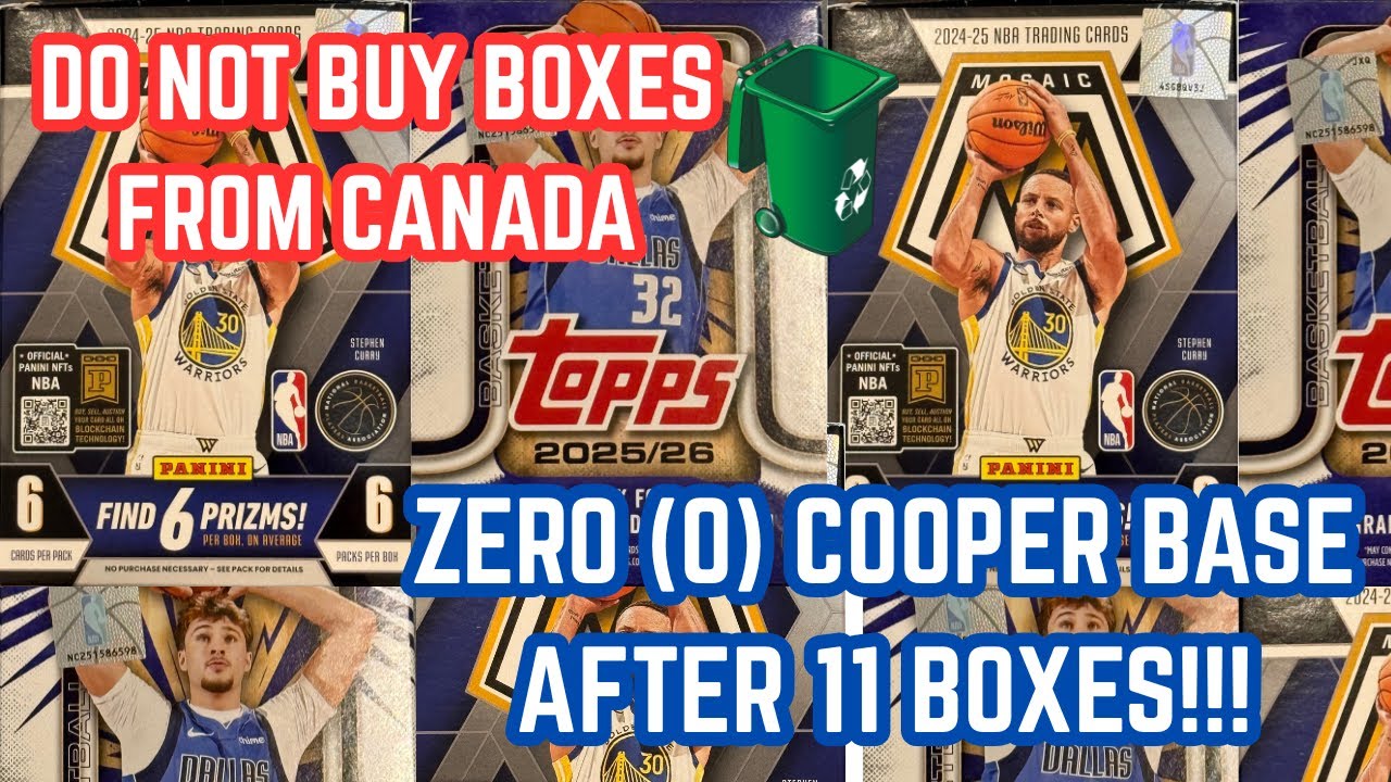 Mosaic 2024-25 Blaster Box and Topps 2025-26 Value Box from Canada | Unbox 17