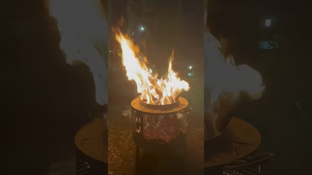 Real Fire Pit 🔥 | Night Campfire Ambience | Relaxing Fire Flames