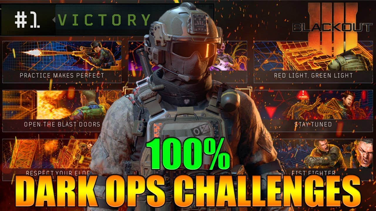 HOW TO COMPLETE ALL 9 DARK OPS CHALLENGES IN BLACKOUT! 100% Completion Guide (Black Ops 4)