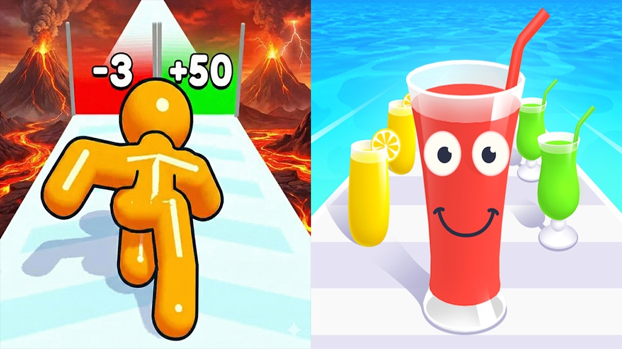 Tall Man Run VS Juice Run - All Levels Gameplay Android iOS Ep 2