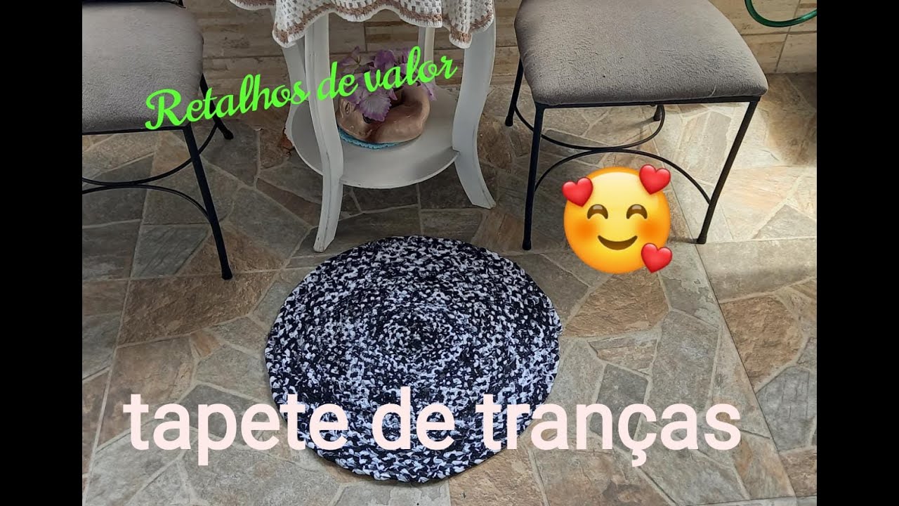 DIY- como fazer tapete de trança de tecido- Rag  rug