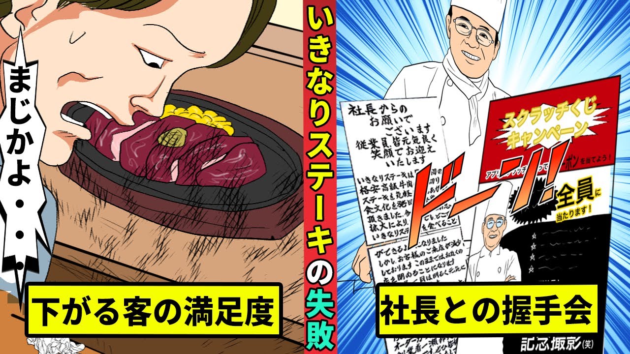【横見タツヤ】いきなりステーキの没落…血迷って社長との握手を景品にしてしまう