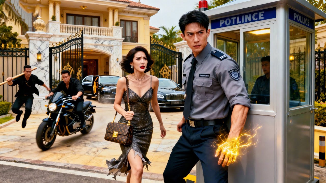 El guardia de la mansión, mientras vagueaba, salvó a la bella CEO y despegó al máximo.#drama 