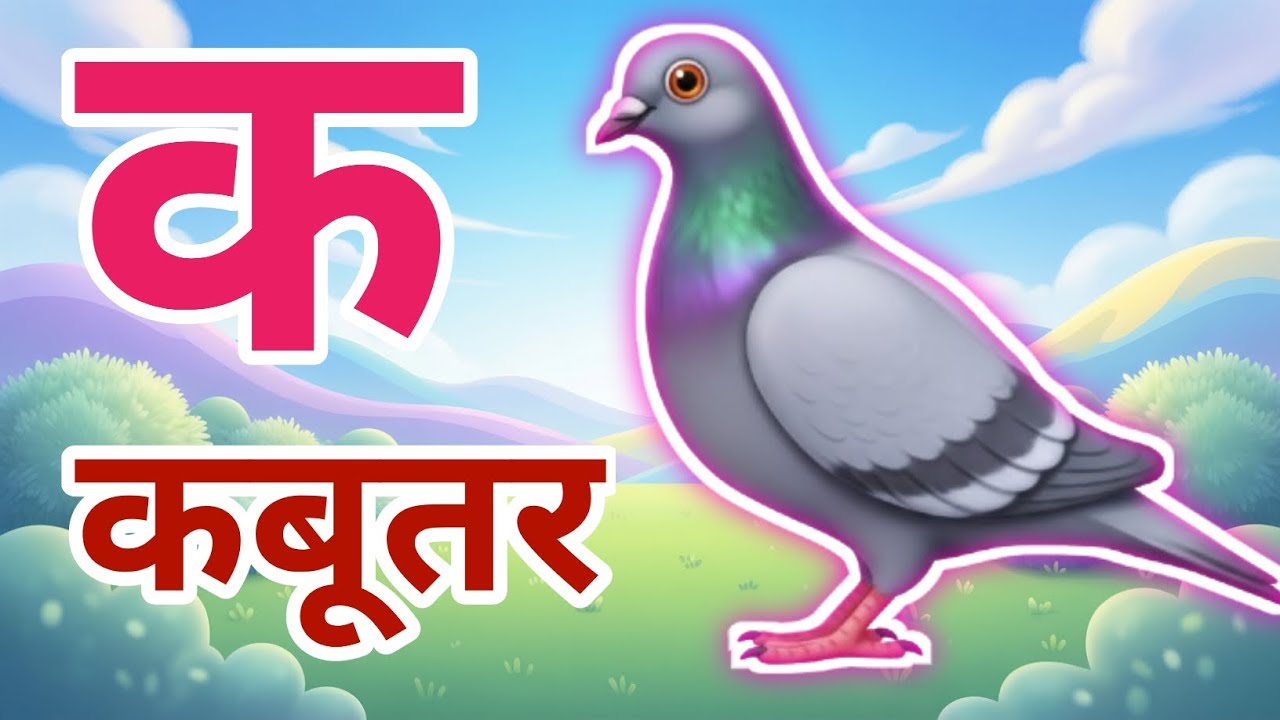 क से कबूतर | Hindi Varnamala for Kids | Hindi Alphabet Learning for Toddlers | Kids Learning Video