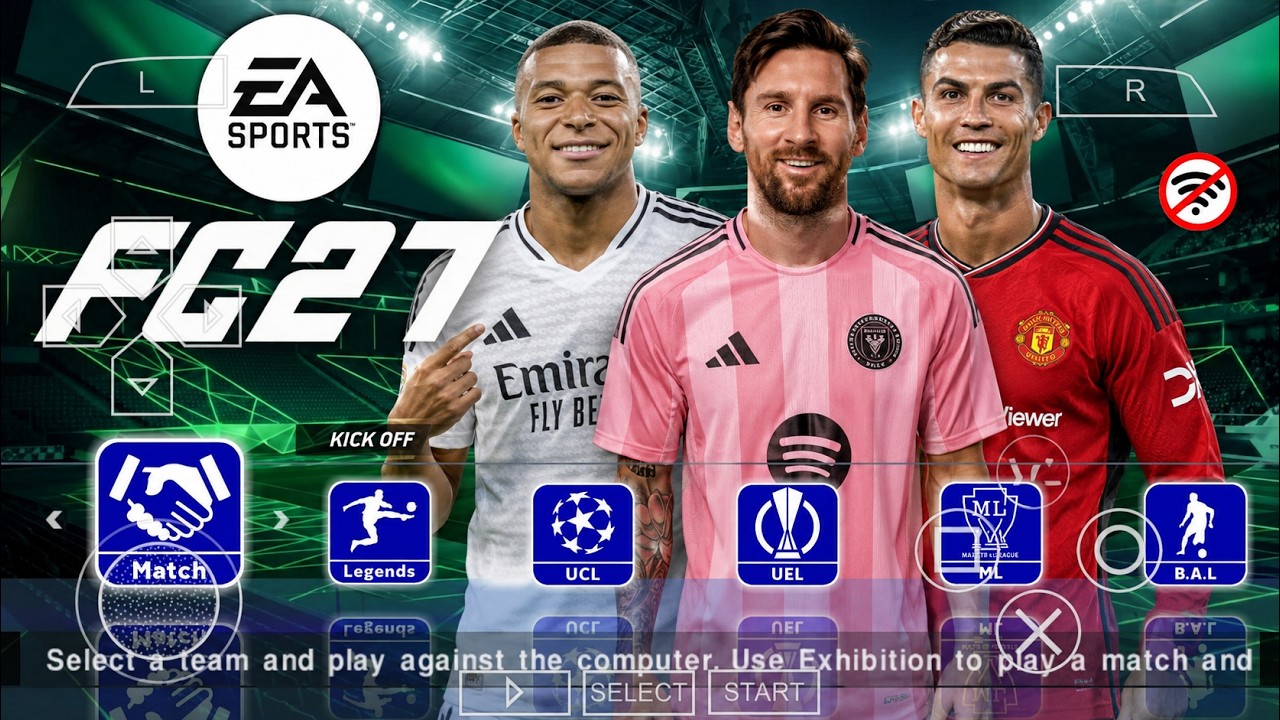 FC 27 PPSSPP ANDROID OFFLINE UPDATE |26/27 REALISTIC GRAPHICS, PS5 CAMERA, FULL TRANSFERS & NEW KITS