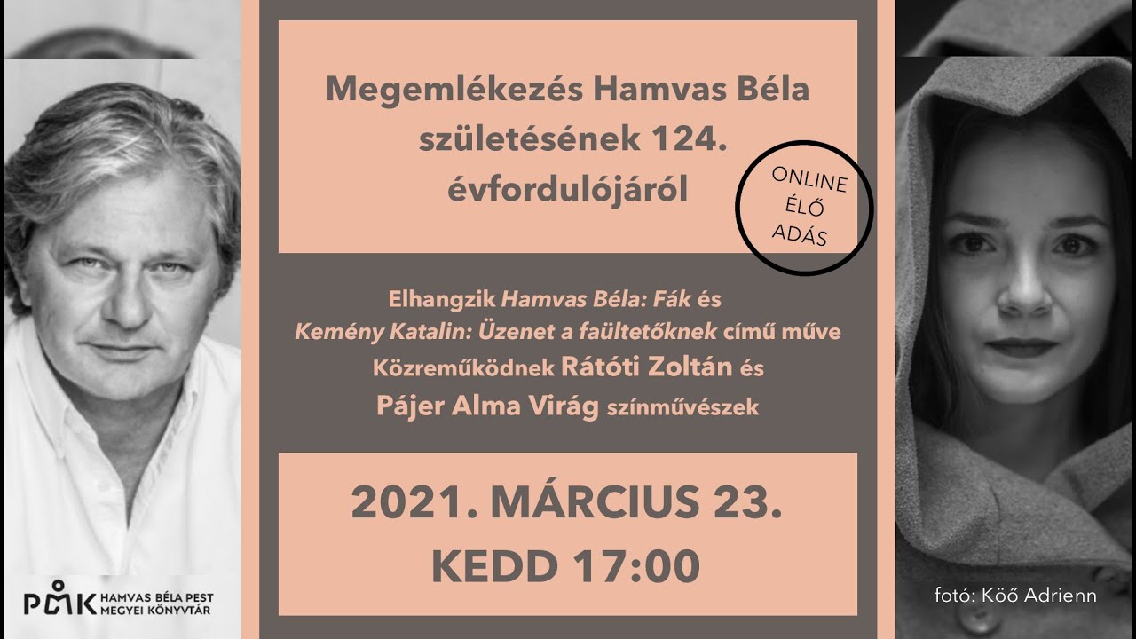 Hamvas Béla: Fák - megemlékezés Hamvas Béla születésének 124. évfordulójáról