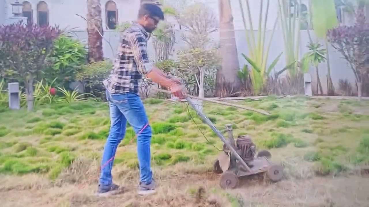 गार्डन घास काटने की देसीमशीन