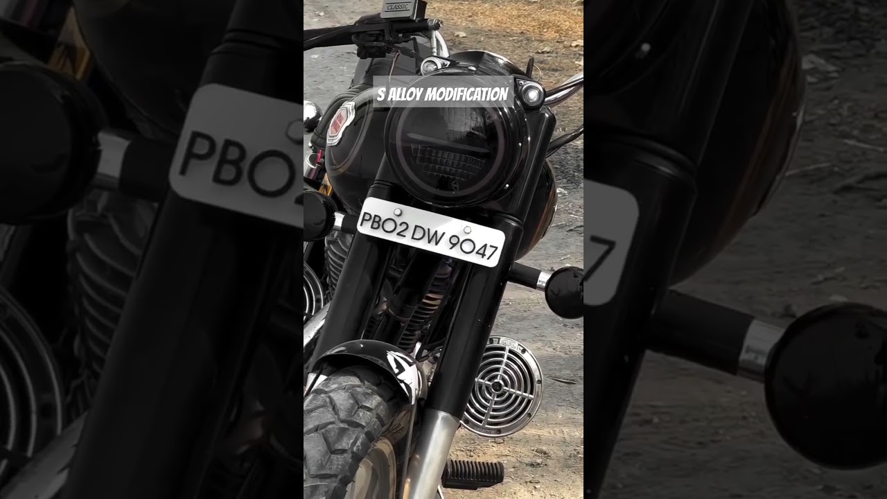 ⚠️Bullet 350 S Alloy wheels Modification 🖤Z black Standard Bullet 350 lover's ⚠️🌀#shorts #ytshorts
