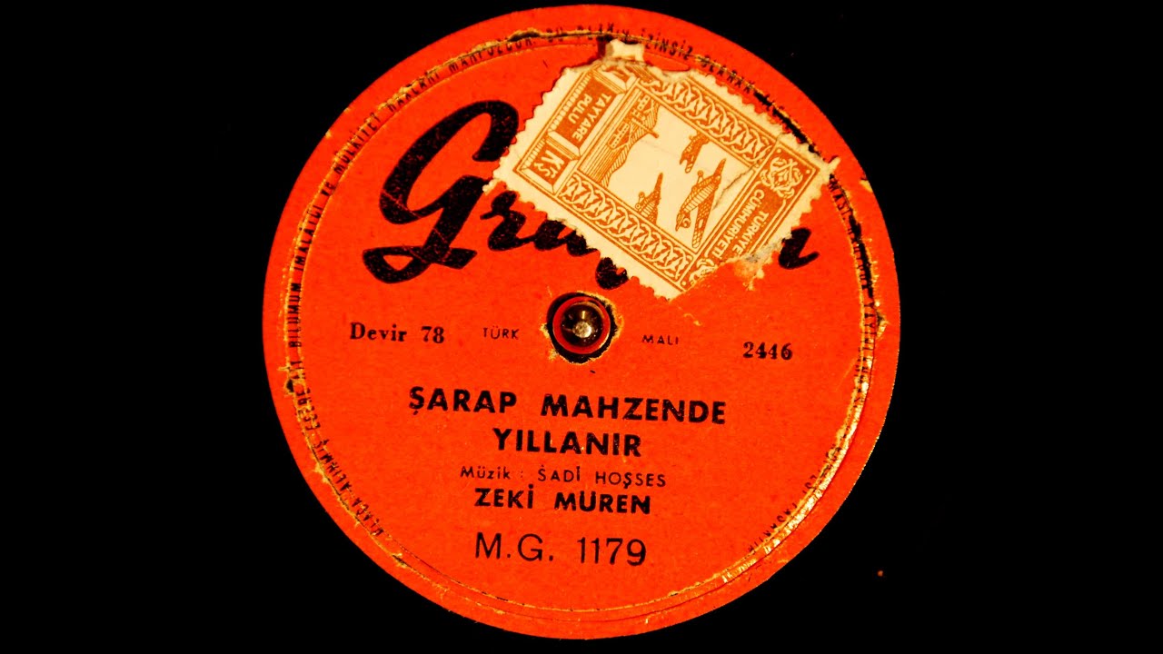Zeki Müren -  Şarap mahzende yıllanır - GERÇEK TAŞ PLAK KAYDI