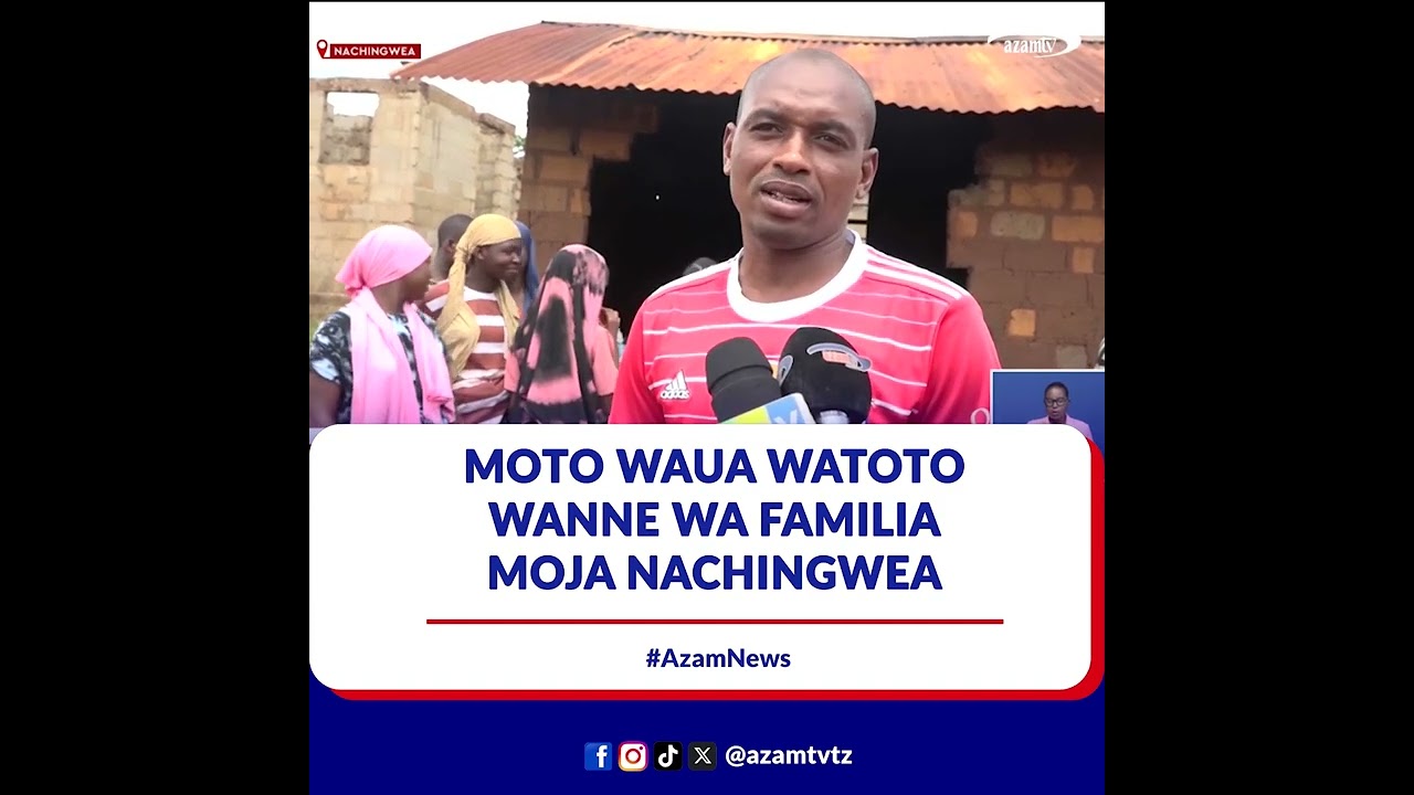 Moto waua watoto wanne wa familia moja Nachingwea, Lindi