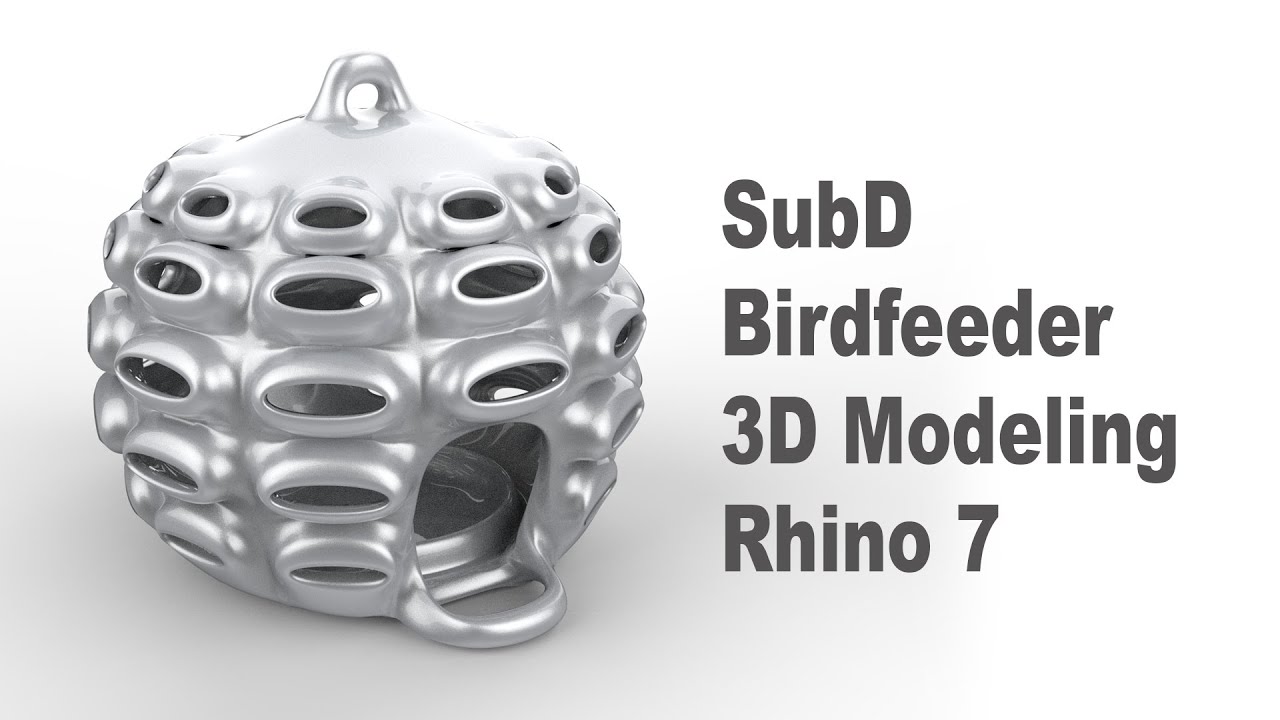 SubD 3D-моделирование и 3D-печать для кормушки для птиц Rhino 7 #204