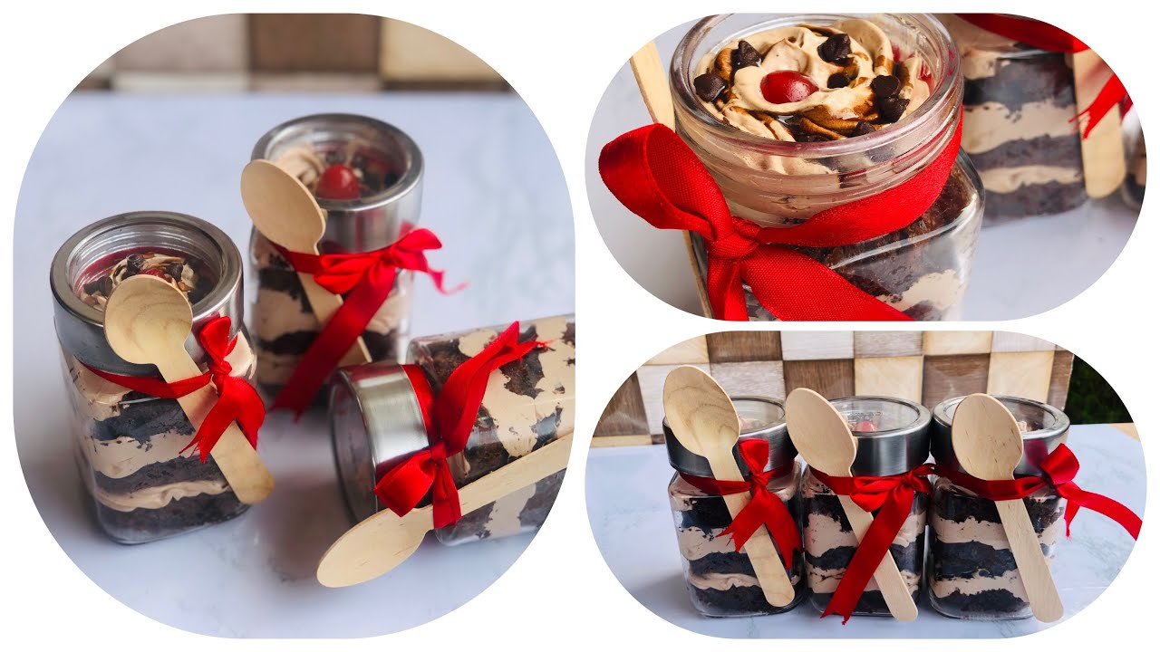 How To Make Jar Cake | Black Forest Jar Cake Recipe | Jar Packing