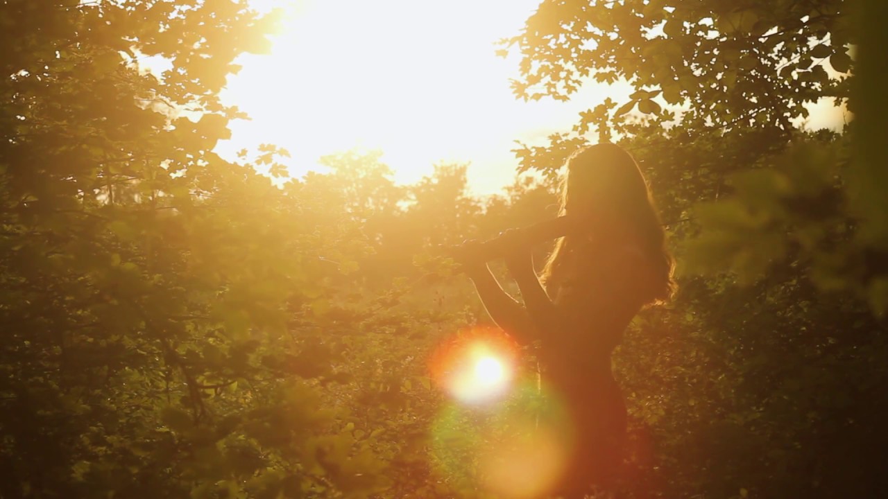 Forest music for relaxation. Wood shipibo flute