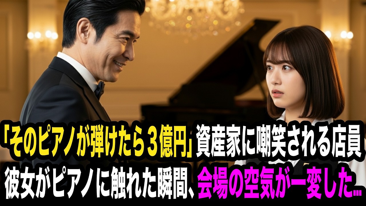 「そのピアノがひけたら3億円あげるよ」一流レストランで常連の資産家に笑われたスタッフの女性…だがピアノに触れた瞬間、会場の空気が一変した…