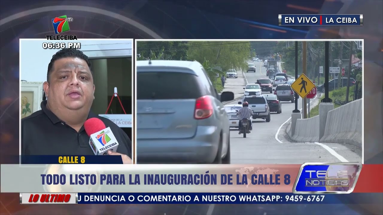 Todo listo para la inauguración de la calle 8 en La Ceiba.