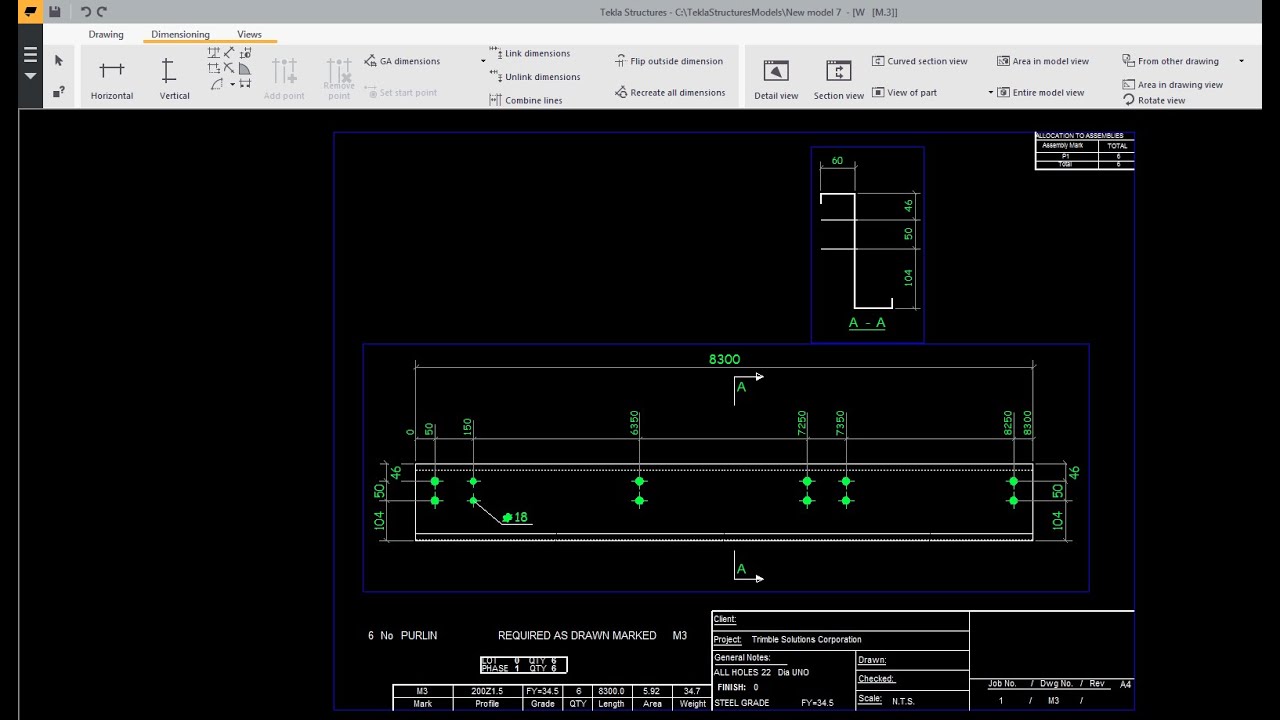 Hướng dẫn xuất bản vẽ trong Tekla