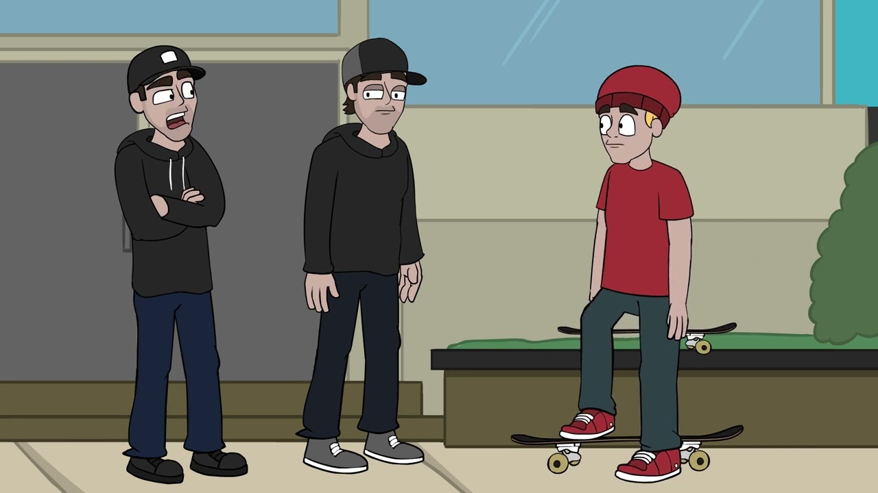 Mike Mo hates 50-50 grinds on ledges (Nine Club Animation)