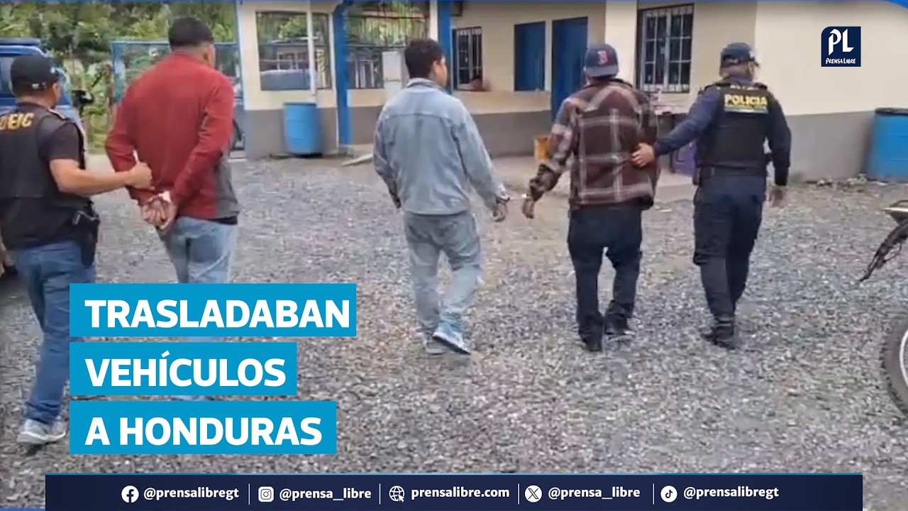 PNC investiga red que roba vehículos y los traslada a Honduras; tres capturados en frontera