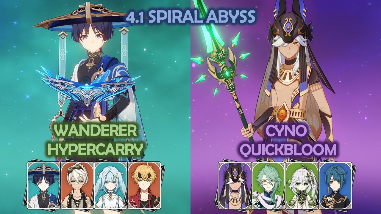 4.1 Spiral Abyss Wanderer Hypercarry & Cyno Quickbloom Genshin Impact