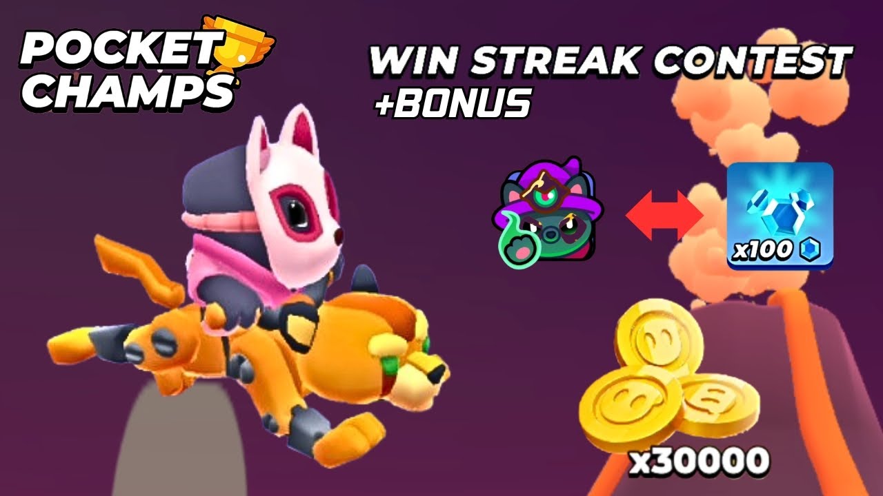 World Best Pocket Champs Game | Kitsune's hot race in the Win Streak Contest