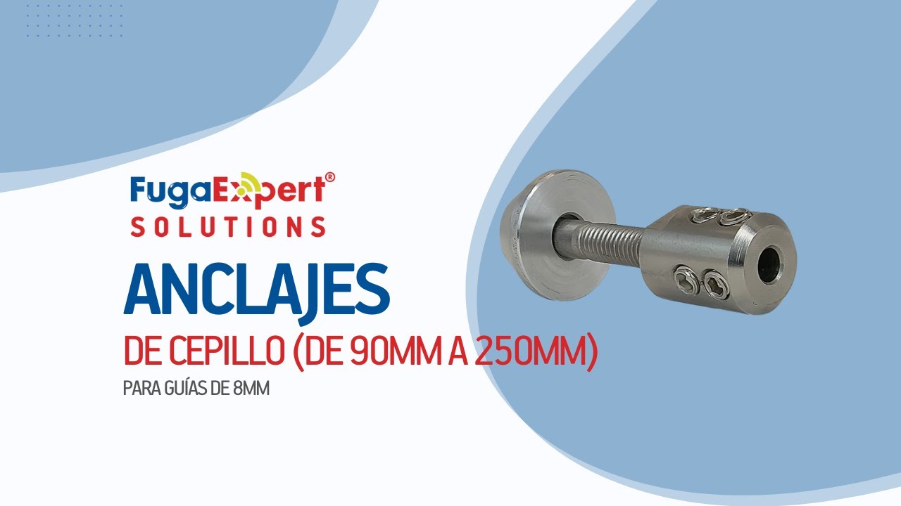 Anclaje de cepillo de 90mm a 250mm para guías de 8mm